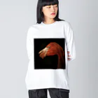 おかおかおかかのフラミンゴ Big Long Sleeve T-Shirt