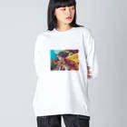 ひろん(沖縄の人のスマホ写etc…blog)のおきなわねこちゃん ビッグシルエットロングスリーブTシャツ