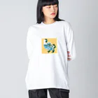 【趣味】ゆるい絵を描くのこけこっこー Big Long Sleeve T-Shirt