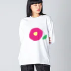 kozukuzukzの椿（濃ピンク） Big Long Sleeve T-Shirt