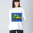 野良ブックストアーのピザ猫 Big Long Sleeve T-Shirt