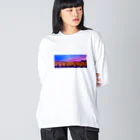 Little Artist MINAのひまわり ビッグシルエットロングスリーブTシャツ