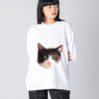 でおきしりぼ子の実験室の吾輩は猫である。 ビッグシルエットロングスリーブTシャツ