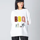 HAJIME-TALUのカマキチくんとBBQ🍖 ビッグシルエットロングスリーブTシャツ