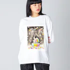 torisun shop (SUZURI)のこんぺいとうな雨降りぞうさん Big Long Sleeve T-Shirt