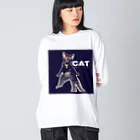 佳石（かせき）のおCATちゃん ビッグシルエットロングスリーブTシャツ