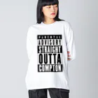 DRIPPEDのPARENTAL ADVISORY STRAIGHT OUTTA COMPTON-ペアレンタル・アドバイザリー・ストレイト・アウタ・コンプトン- ボックスロゴ Big Long Sleeve T-Shirt