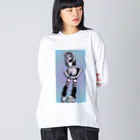 纈珠✝︎の眉なしメイド ビッグシルエットロングスリーブTシャツ