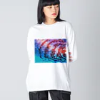 HossyのEchoes ビッグシルエットロングスリーブTシャツ