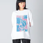 シロクマ屋のマーブルB Big Long Sleeve T-Shirt