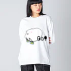 ダイナマイト87ねこ大商会の缶ぽっくりでブイブイいわす猫 Big Long Sleeve T-Shirt