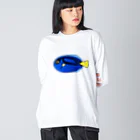 chicodeza by suzuriのナンヨウハギちゃん Big Long Sleeve T-Shirt