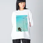 tsukaoのワイキキビーチ縦 ビッグシルエットロングスリーブTシャツ