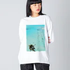 tsukaoのワイキキビーチ縦 Big Long Sleeve T-Shirt