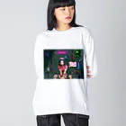 サイケデリックミリタリーパフパフの「浮気病棟」ジャケットデザイン　グッズ Big Long Sleeve T-Shirt