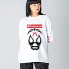 DRIPPEDのMIL MASCARAS-ミル・マスカラス-赤ボックスロゴ Big Long Sleeve T-Shirt