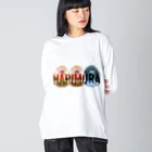 ハリネズミ針村のいがぐりハリネズミ針村（3匹） Big Long Sleeve T-Shirt