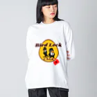 レコードの巣のBird Lock Cage 黄くちばし Big Long Sleeve T-Shirt