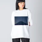 月と鼈の地球は回る　富士山と星 Big Long Sleeve T-Shirt