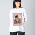 ごま猫の店のペロンチョごま ビッグシルエットロングスリーブTシャツ