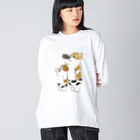 mofusandのMilkにゃん ビッグシルエットロングスリーブTシャツ