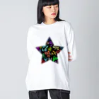 LalaHangeulのカラフルなハングルの宇宙 Big Long Sleeve T-Shirt