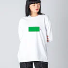 mofulicoのFull battery（緑） ビッグシルエットロングスリーブTシャツ