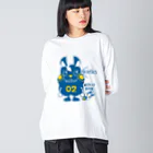 イラスト MONYAAT のCT124 モコモコラビット２号*ggrks Big Long Sleeve T-Shirt