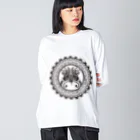 胡蝶の杜の星月夜蝶曼荼羅 Big Long Sleeve T-Shirt