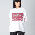 マメヅハウスのねんと ビッグシルエットロングスリーブTシャツ