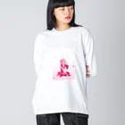 さやひよの宝箱の桜吹雪 ビッグシルエットロングスリーブTシャツ