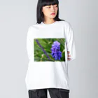 でおきしりぼ子の実験室のMuscari botryoides(4:3) ビッグシルエットロングスリーブTシャツ