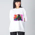 LIFE_is_a_JOKEの焼き魚ちゃん Big Long Sleeve T-Shirt