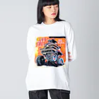 Mobile Gift Shop のnever give up KUMAMOTO  Big Long Sleeve T-Shirt