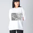 Independent thinkers.のランダムドット墨色ダーク Big Long Sleeve T-Shirt