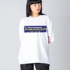 店の名前とかわかんないけどなんかうるさい人が好きそうなお店の1000ポスト記念Tシャツ😇 Big Long Sleeve T-Shirt