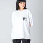 puikkoのエジプト　ウジャトの目（ワンポイント　黒） Big Long Sleeve T-Shirt