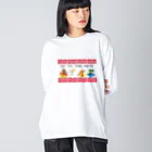 中華呪術堂（チャイナマジックホール）の【FC風】GO TO THE WEST【ドット絵 】  ビッグシルエットロングスリーブTシャツ