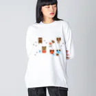 カレ　ミニョン　carre mignonのcafe Big Long Sleeve T-Shirt