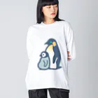 かわずやのぺんぎんのおやこ（カラー） Big Long Sleeve T-Shirt