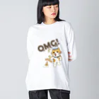 楽猫楽描しげ屋のOMG! Big Long Sleeve T-Shirt