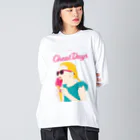 eVerY dAY,CHeAT dAY!のチートデイズ　アイスクリームガール Big Long Sleeve T-Shirt