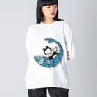 ほっかむねこ屋（アトリエほっかむ）のなみのりねこ Big Long Sleeve T-Shirt