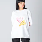 Heart-Heartのダブルハート ビッグシルエットロングスリーブTシャツ