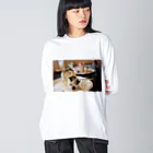 ykk232のシフォンケーキ ビッグシルエットロングスリーブTシャツ