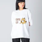 Studio HonWaccaのCOFFEE CAT Big Long Sleeve T-Shirt