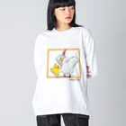 mizutama_のHappy Day!(にわとりとひよこ) Big Long Sleeve T-Shirt