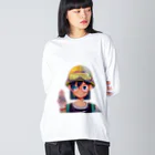 ミャンマーへの支援のミャンマー女子の3本指 Big Long Sleeve T-Shirt