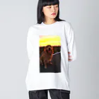 greenkenのゴル：ケン：夕焼け Big Long Sleeve T-Shirt