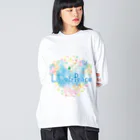 Love＆PeaceのLove＆Peace大人用ロゴ ビッグシルエットロングスリーブTシャツ